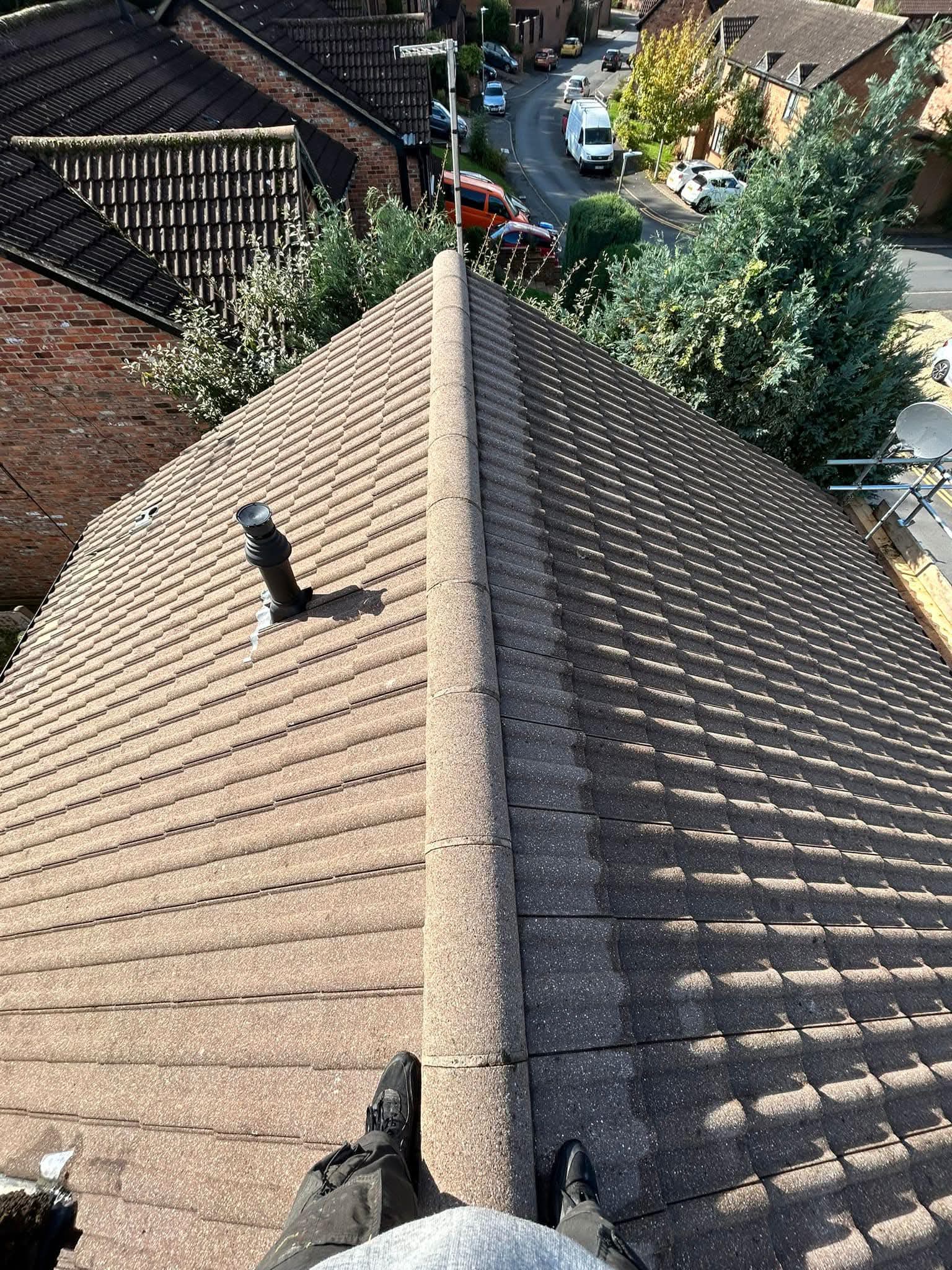 Roof surface detail during maintenance