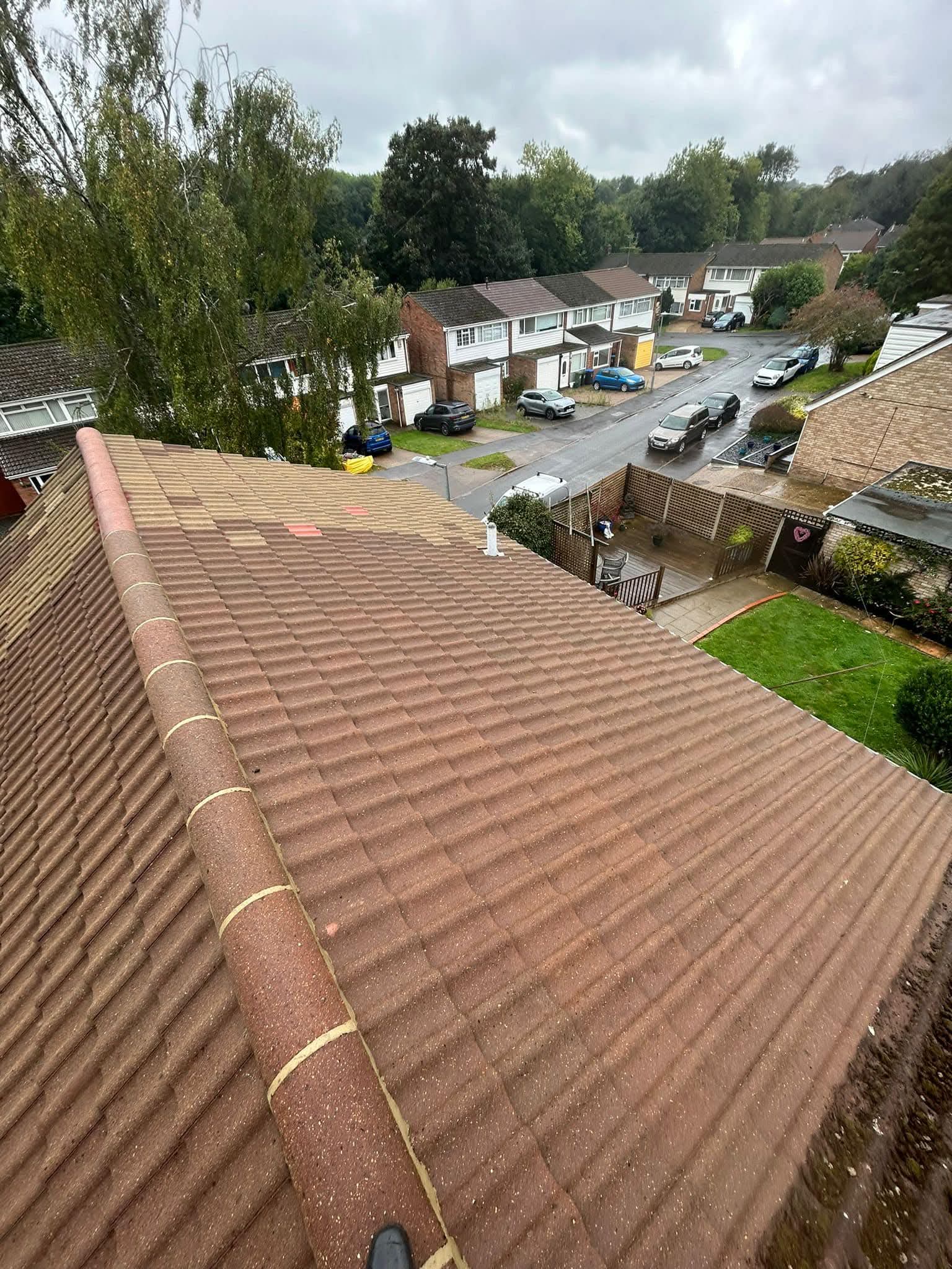Roof plane with cable or services crossing